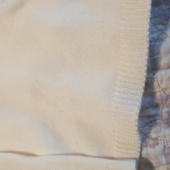 CHICO'S Off White Sz 2 Cap Sleeve 39" Length Cardigan Sweater EUC CL#89 - Picture 8 of 8